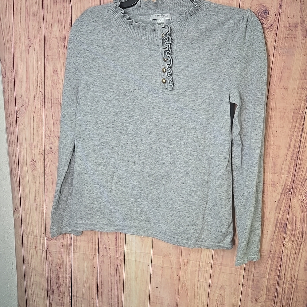 Mercer Street Studio Heather Gray Knit Top